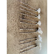 Lot de 6 épingles à cheveux de mariage céramique doré ou argenté