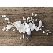 Peigne de mariée céramique doré ou argenté