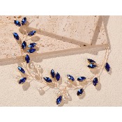 Fil souple pour coiffure de mariage feuilles bleu ou vert