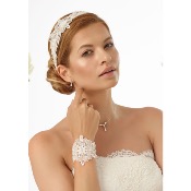 Bracelet de marie dentelle perle N3 Bianco Evento 