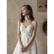 Robe de mariée Laura T 32 à 54 dentelle florale et tulle