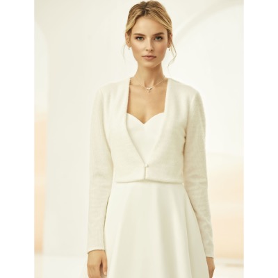 Gilet de mariée E 317 Effet cachemire ivoire
