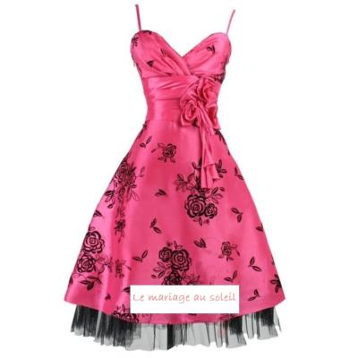 Robe cocktail Lara fuschia T 40
