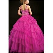 Robe fillette Cindy fuschia princesse, mini mariée