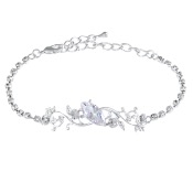 Parure de mariée en cristaux et argent 