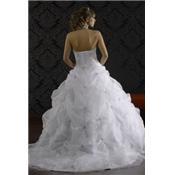 Destockage Robe de mariée Sissi blanche T 36, 44 , 48 et 52 princesse organza 