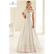 Destockage Robe de mariée Arizona T 36, 38 et 42 ivoire Trapèze dentelle et mousseline