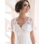 Étole de mariage en dentelle Blanche ou ivoire