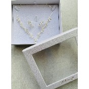 Parure de mariée en cristaux et argent 