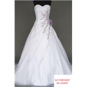 Robe de mariée Manon lilas et blanc T 42 dernière taille 