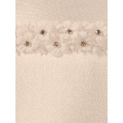 Ceinture de mariée en organza fleurs et perles décoratives