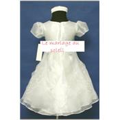 Robe bébé cérémonie Ancolie ivoire mariage 24 mois