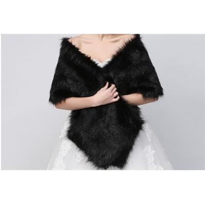 Étole Noire Fausse Fourrure Pimkie Pour Femme - Occasion - Style Hiver Automne