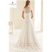 Destockage Robe de mariée Arizona T 36, 38 et 42 ivoire Trapèze dentelle et mousseline