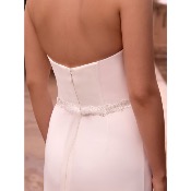 Ceinture de mariée en tulle et dentelle fleurs et perles