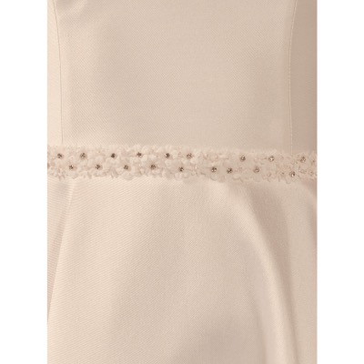 Ceinture de mariée en organza fleurs et perles décoratives