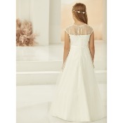 Robe de cérémonie fille 7 à 13 ans en dentelle et tulle