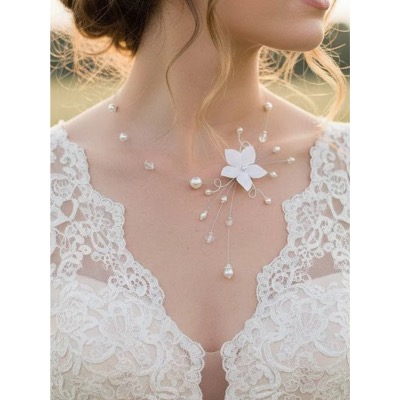 Collier de mariage Bora fabrication artisanale doré ou argenté
