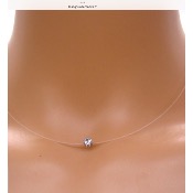 Collier de mariée fil transparent et mini strass