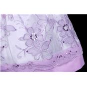  Robe bébé fillette Campanule lilas blanche, 12 mois