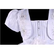 Robe cérémonie Alisson blanche strass, mariage, 9 ou 18 mois 
