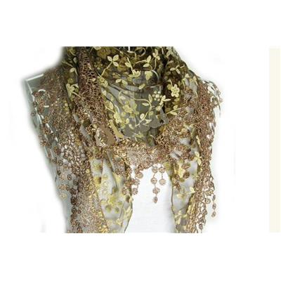 Etole dentelle couleur café