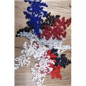 lot de 2! Dentelle 21 cm applique à coudre pour mariage, bretelles