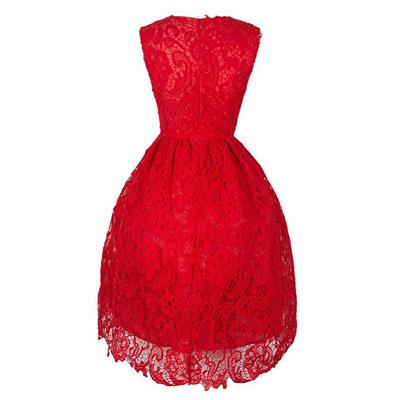 - 75 % Robe cocktail dentelle Edwige  rouge T 38