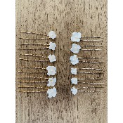 Lot de 6 épingles à cheveux de mariage céramique doré ou argenté