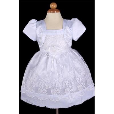 Robe fillette Aglaé blanche T 18/24 mois