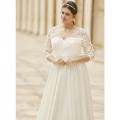 Robe de mariée Médusa T 36 ou 40 manches 3/4